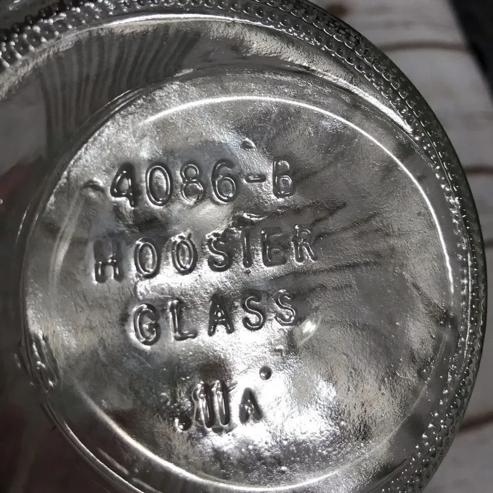 Vintage Hoosier Clear Glass Vase‎ Lyre Ribbed 4086-B